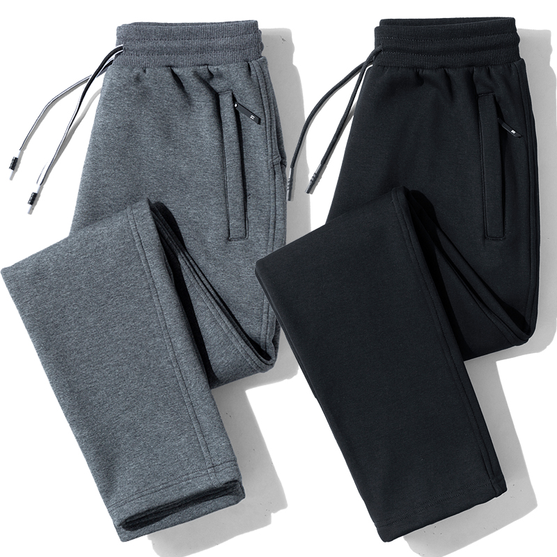 Cotton sports pants men's spring and autumn loose middle-aged straight pants middle-aged and elderly father thin casual men's pants