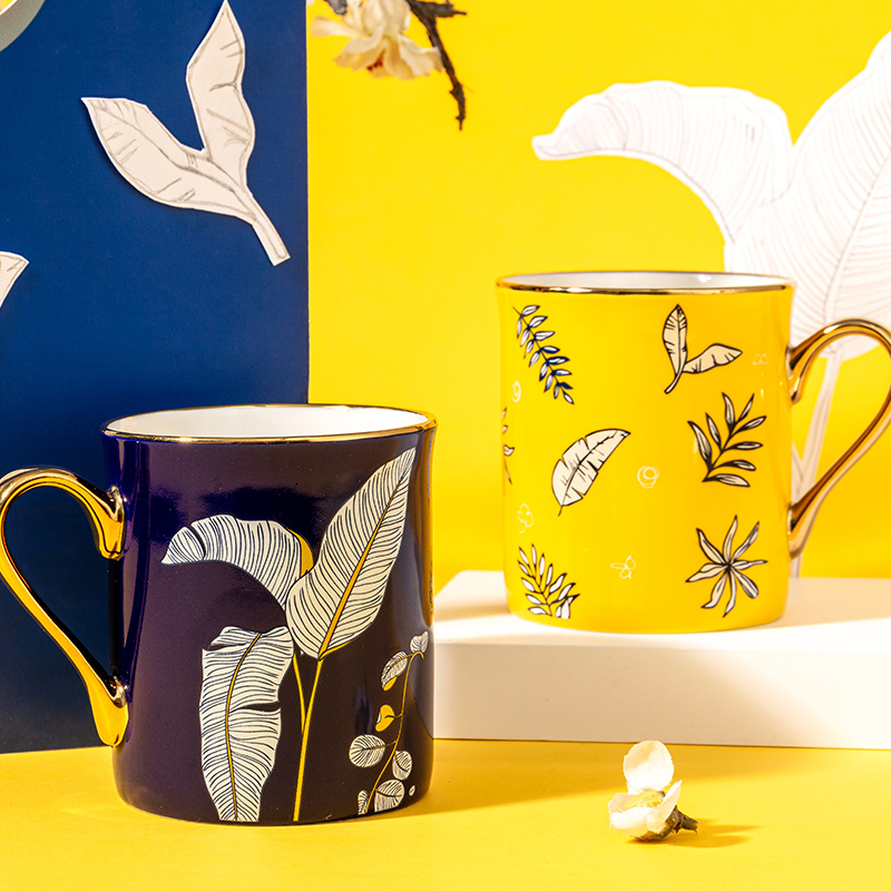 MINISO 名创优品 水墨蓝系列 陶瓷马克杯 320mL*2个装 双重优惠折后￥19.9包邮