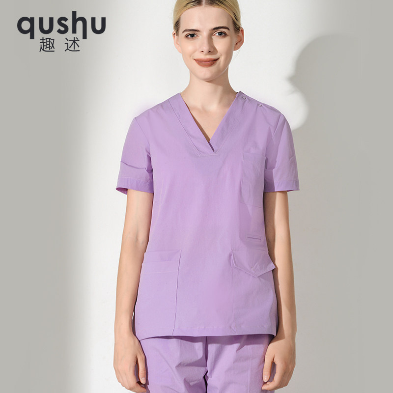 Surgical clothes short sleeves Handwashing clothes Nursing wear Dental beauty Oral Pet doctor work Isolation clothes Female handwashing clothes