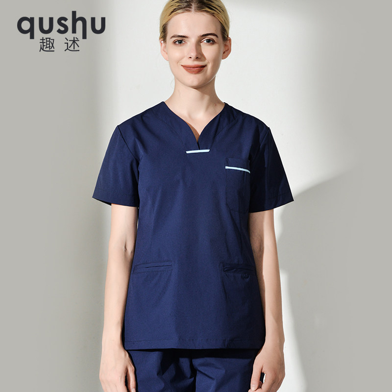 Fun Shu wash clothes two-piece suit men and women short sleeve elastic brush hand clothes doctor clothes isolation anesthesiologist work clothes
