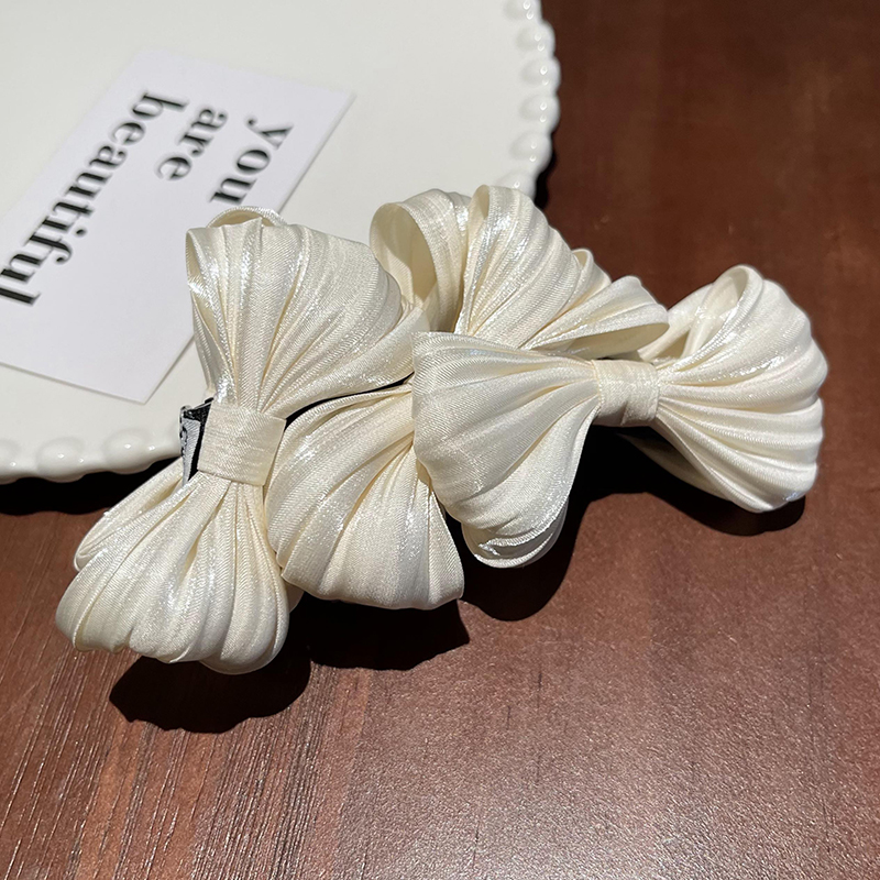 images 2:Han Yuan temperament butterfly bow tie hair clip female spring and summer head spoon banana clip elegant high pony tail clip headdress