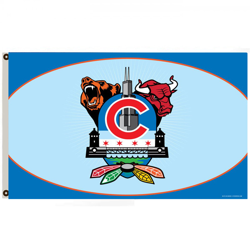 Homestay Bar Dormitory Party Decoration Hanging Flag Flag MLB Chicago Cubs Sports Fan Flag