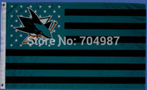 NHL San Jose Sharks American Flag San Jose shares National Hockey Flag