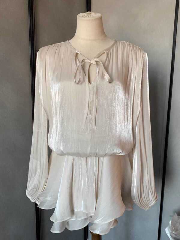 Hll Rose Early Autumn Satin High-End Lazy and Exquisite Loose Slimming Long-Sleeve Dress for Women, Super Fairy Shirt Dress