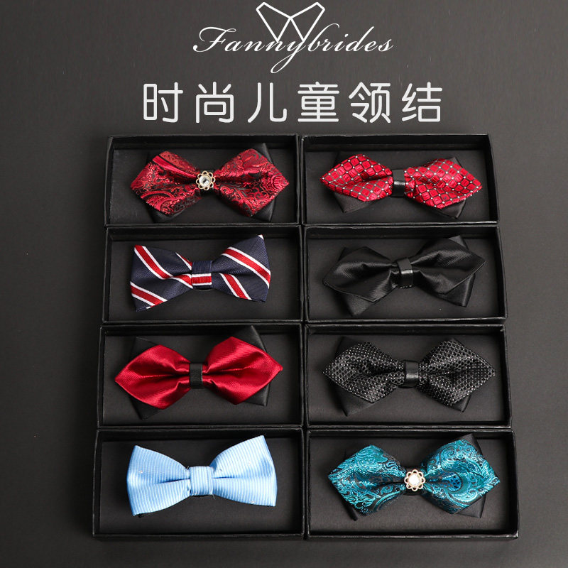 Children's lead gentleman Inron Wind boy flower girl suit shirt gown small collar knot piano performance butterfly knot tide-Taobao