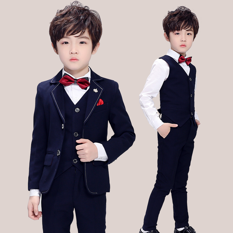 Children's suit suit boy flower girl dress host piano performance clothing spring and autumn big children small suit clothing