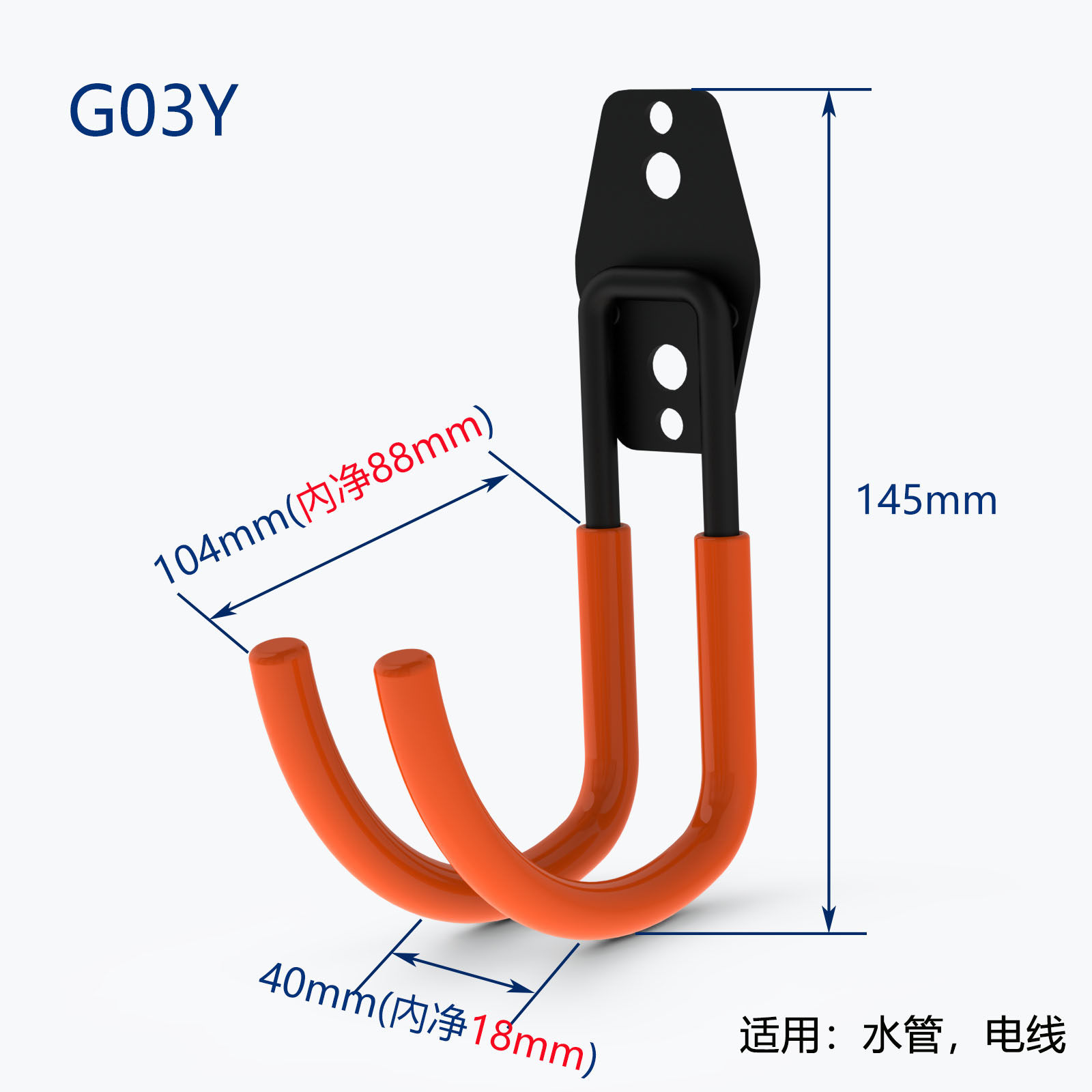 Hot Selling Metal Immersion Plastic Tool Hooks Plasterboard Wall Panel Hooks Wall-mounted Hook Containing Heavy Heavy Bearing Hook