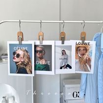 ins wind photo card props swing pieces retro English characters Magazine online red decoration Photographic Props Background Cloth