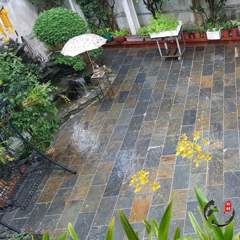 Yard Blue Stone Rust Outdoor Balcony Garden Villa Outdoor Cultural Stone Outdoor Anti-Slide Tripy Floor Brick