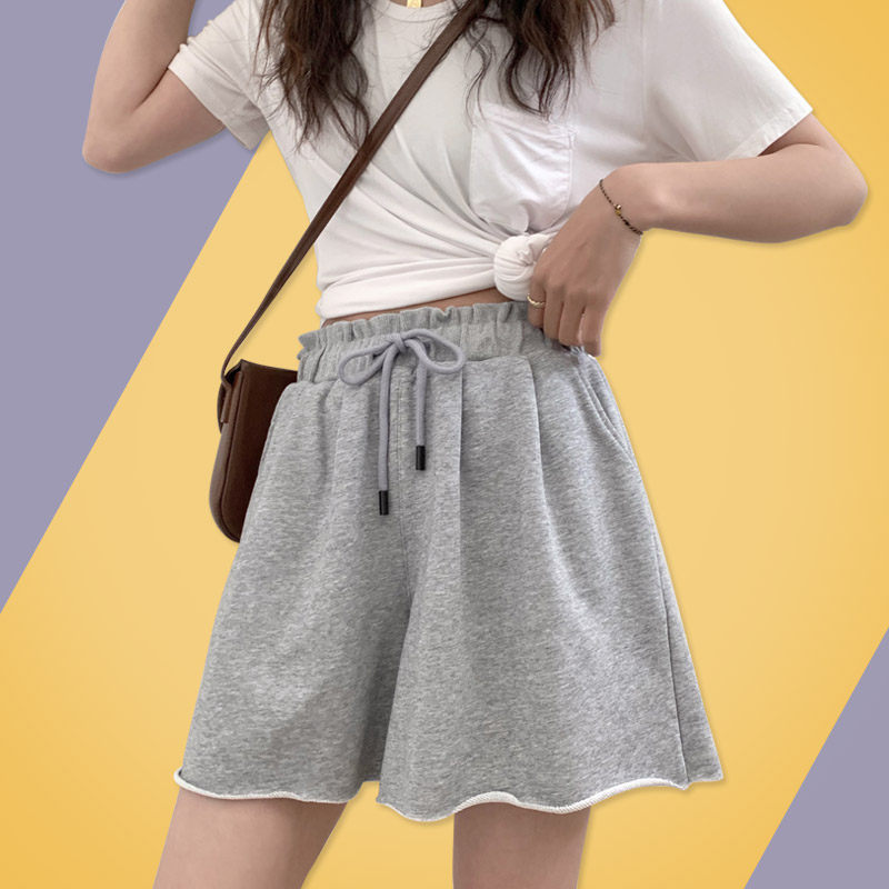 Sports shorts Women summer 2021 new cotton five-point loose casual pants high waist slim wear pants tide ins