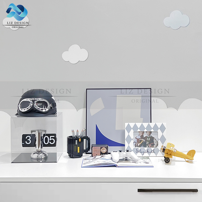 Model Room Pilot-Themed Children's Room Decorations Boy's Room Desktop Decoration Children's Room Soft Furnishings Photo Frame Decorations