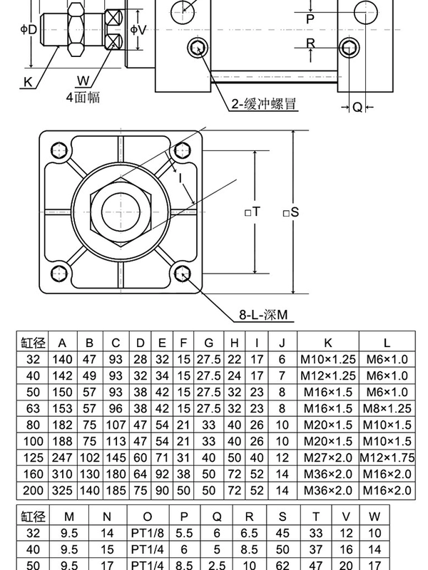 piston khí nén mini Dòng xi lanh SC nhỏ khí nén lớn có lực đẩy lớn xi lanh tiêu chuẩn hành trình dài 32X40X63X80X100 piston khí nén 2 chiều tính lực đẩy xi lanh khí nén