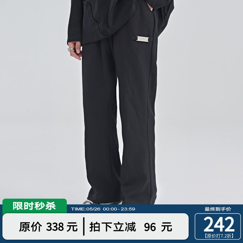 PCLP Metal card Microhorn Western Pants National Tide Card Loose Spring Autumn Season Casual Western Dress Pants