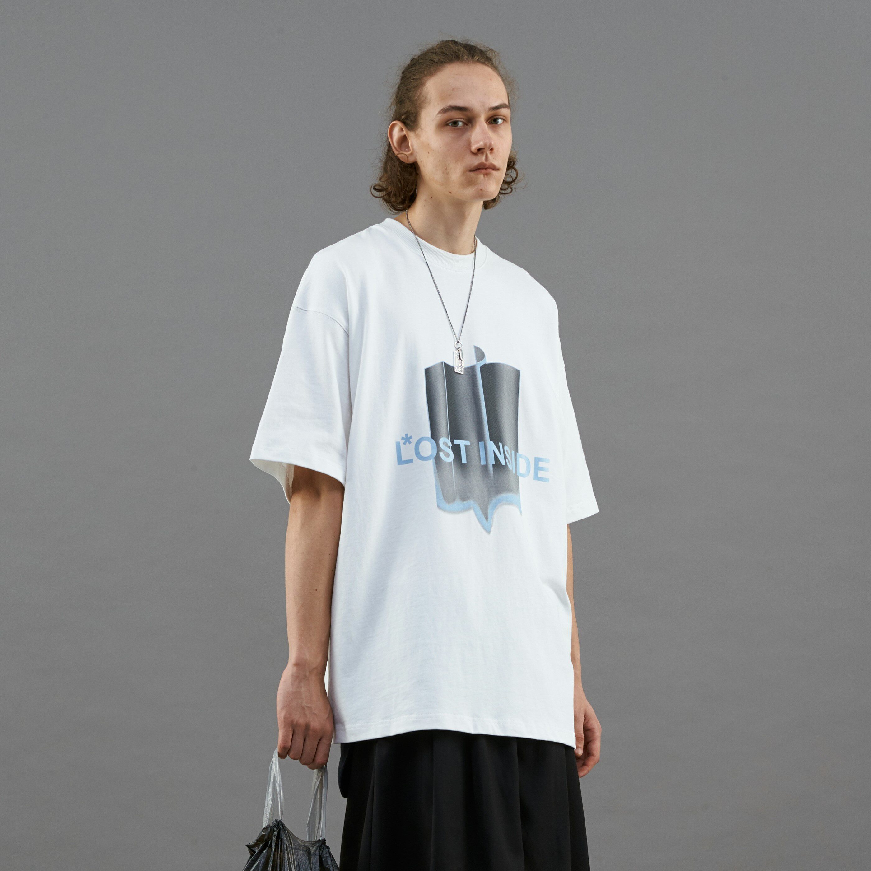 PCLP (PERCLIPS) Three-dimensional gradient printing short-sleeved T-shirt TEE loose national tide pattern men's trend