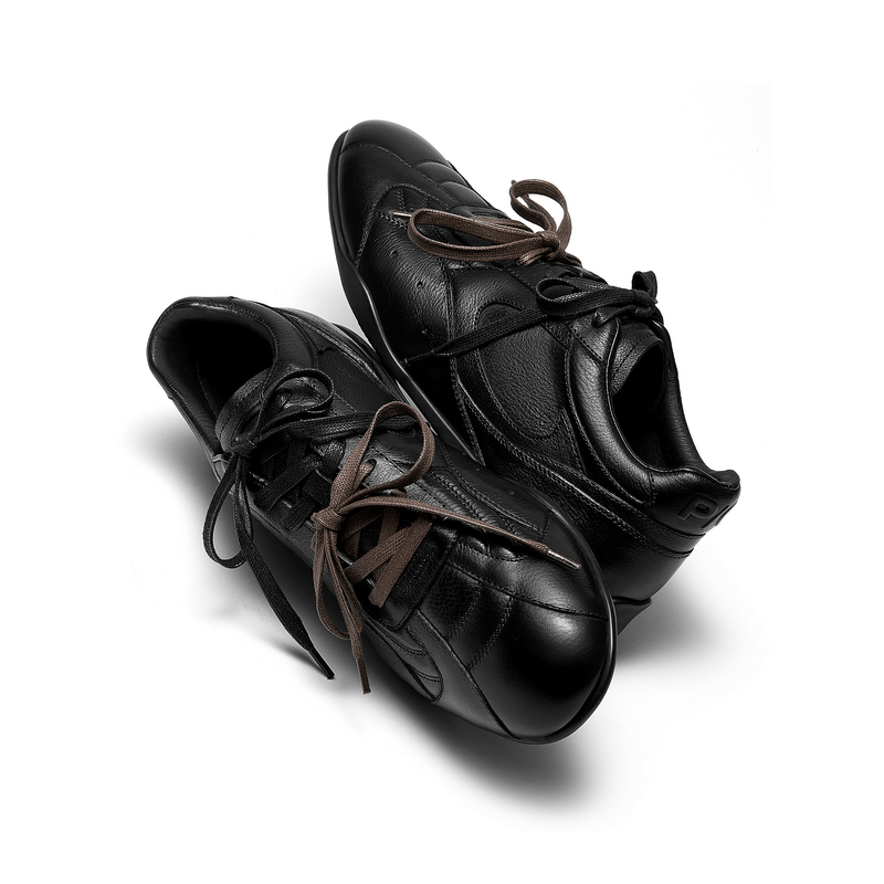 Pclp Top Layer Cowhide Washed Lace-Up Retro Football Thin-Soled Casual Racing Unisex Sports Flat Shoes
