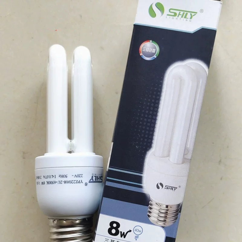 Светодиодный светильник экономии энергии 8W Shanghai Green Source YPZ220/08-2U, свет 6500K/2700K, светильник энергоэффективный 2U8W