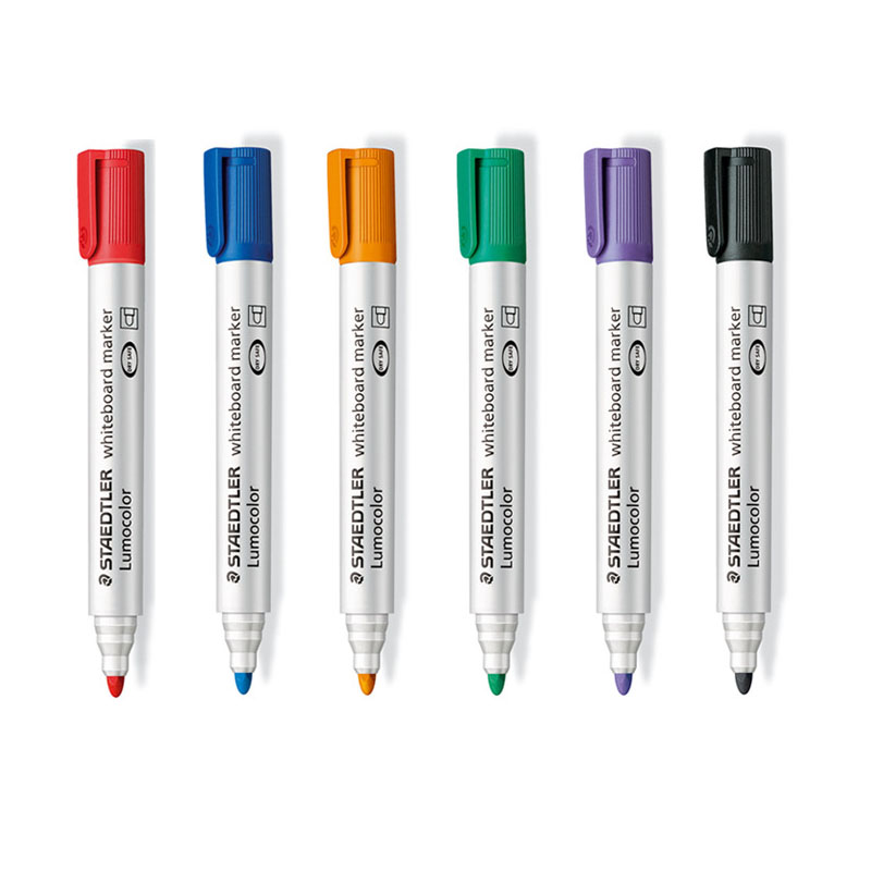 STAEDLER sched building 351 anti-dry white board pen black red blue green easy to rub 6-color suit office