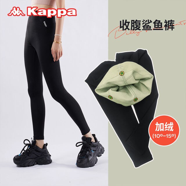 Kappa/Kappa yoga shark pants ເສື້ອນອກຂອງແມ່ຍິງໃນລະດູຫນາວບວກກັບ velvet ແອວສູງ, ຍົກທ້ອງ, ຂາ slimming 2