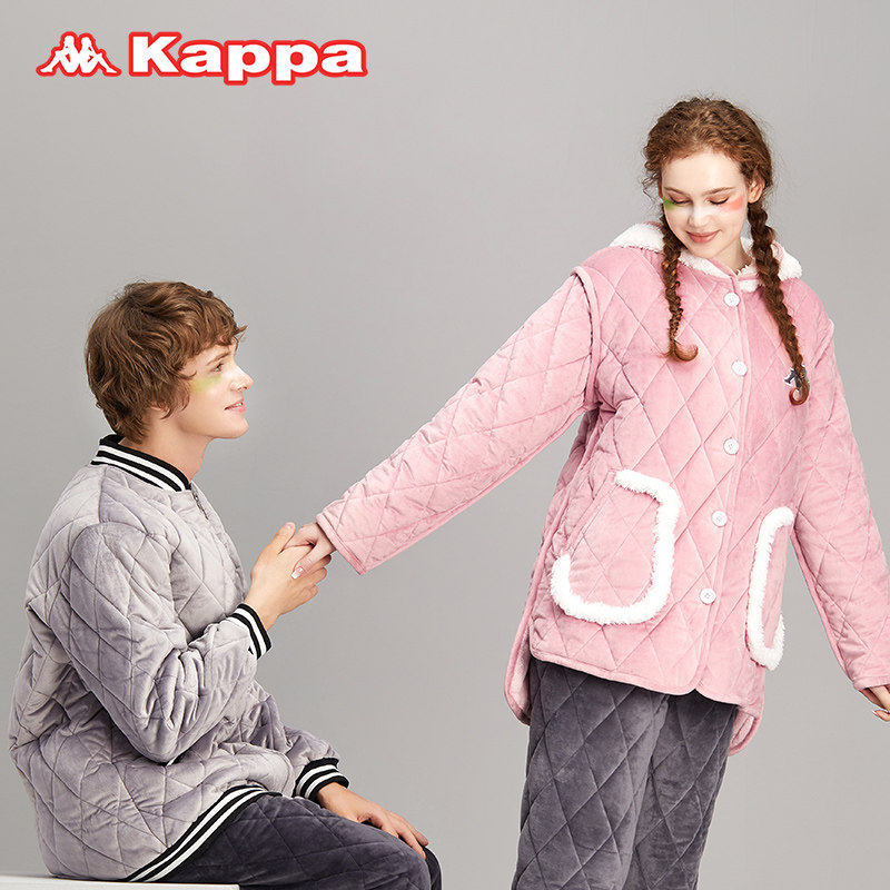 反季清仓 Kappa 柔厚夹棉 情侣家居服套装 天猫优惠券折后￥129包邮（￥359-230）4色可选