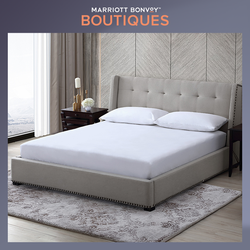 Ritz-Carlton satin bed sheet Single Fleur-specific hotel bed cushion protective cover Cotton double