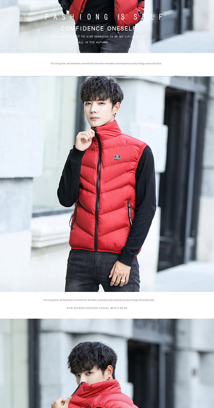 Áo vest nam cotton mùa xuân và mùa thu đông vest nam áo khoác phiên bản Hàn Quốc của xu hướng vest đẹp trai vest ấm áp - Áo vest cotton ao ba lo nam