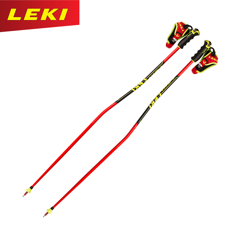 (LEKI, Germany) Outdoor winter alpine ski poles solid rod body Carbon GS
