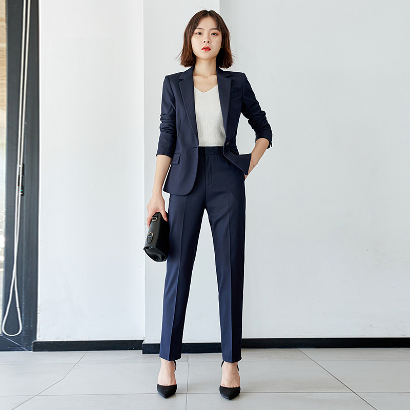 Career Suit Woman Spring Autumn Fashion Temperament Goddess Fan High-end Little Sub Advanced Senses Tooling Work Suit Suits