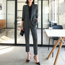 Suit suit female professional temperament Korean version of the senior sense of professional dress Civil servant interview workplace formal suit spring and autumn