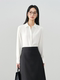 Lady Bird white professional shirt women's teaching interview formal suit with chiffon long-sleeved top shirt