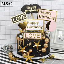 High-grade three-dimensional cake plug-in birthday cake decoration baking supplies Birthday plug-in party supplies