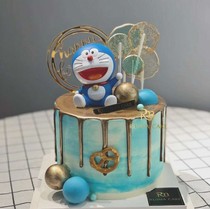 Birthday cake decoration Doraemon robot cat Tinkerbell hand-made 12CM large