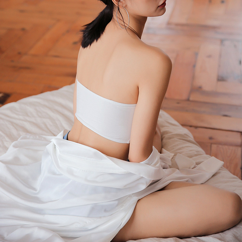 Cotton Strapless Underwear Women's Sexy Gathering Strapless Chest Pad Anti-slip Jacket