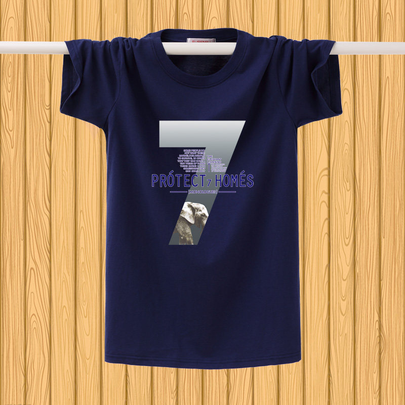 Summer men's pure cotton short-sleeved t-shirt loose fat man t-shirt plus fat plus size men's fat man half-sleeved top