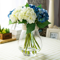 Hipster simulation purse hydrangea pastoral style silk flower fake flower cloth flower living room table flower arrangement