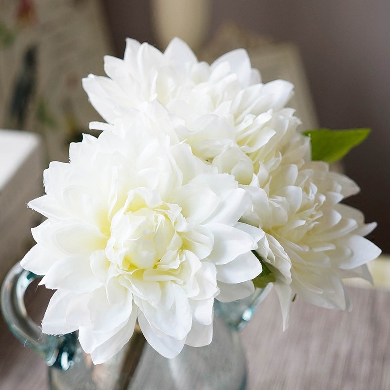 Handzareflower Bouquet White Large Liju Emulation Floral Han Style Fake Flowers Home Living Room Dining Room Table Hem Decorative Flowers