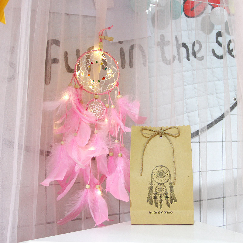 Indian Feather Trapdoor Girl Hearts Rooms Placement Air Hanging Accessories Students Creative Dorms Decoration Hanging Accessories