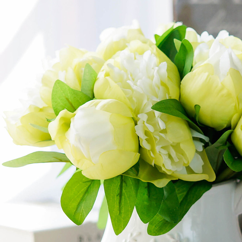 Short branches Peony Bouquet Simulation Flower Wedding Flower Bride Handle Flowers Bride - Flower Peony Plastic Silk Flower