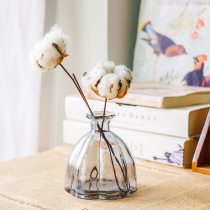 Hipster glass dried flower vase floral set creative table decoration floral cotton eternal flower ornaments