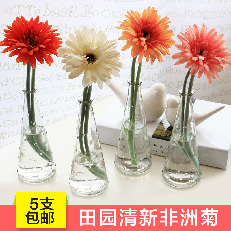 Life Pastoral Fresh Gerbera Daisy Artificial Flower Fulang Flower Fake Flower Silk Flower Table Decorative Flowers