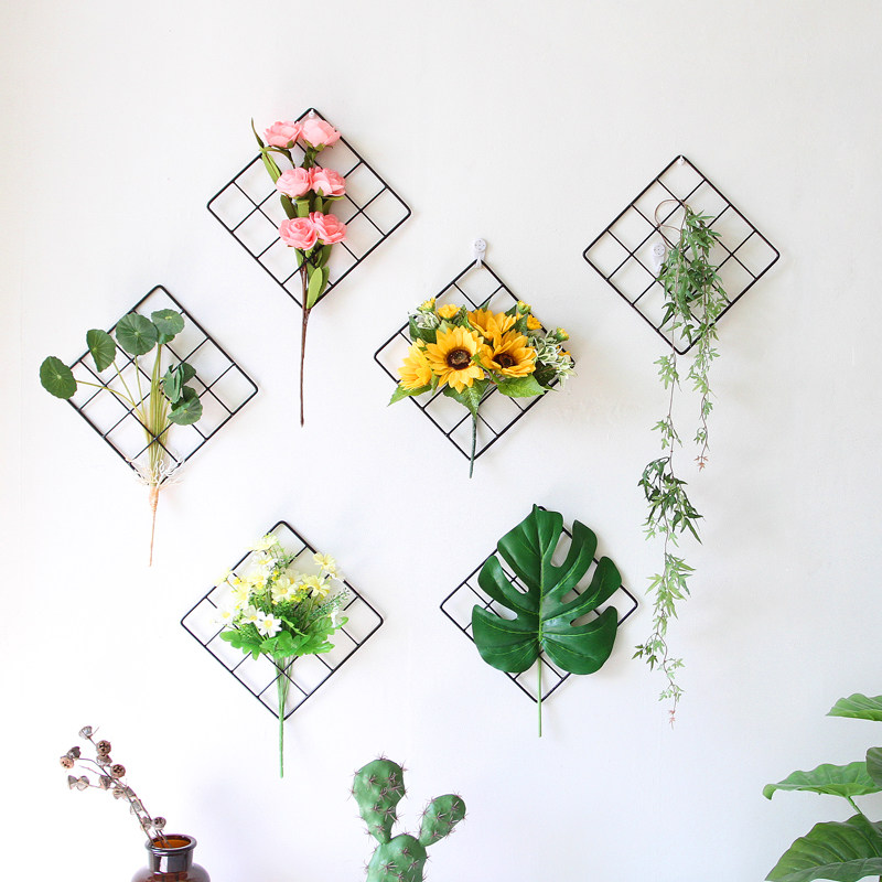 Nordic Living Room Wall Green Planting Grid Wall Decoration Creative Home Dorm Wall Pendant Room Wall Decoration