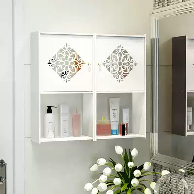 Bathroom tile wall closet wall cabinet waterproof storage rack powder room wash table skin care cosmetics storage non-punching