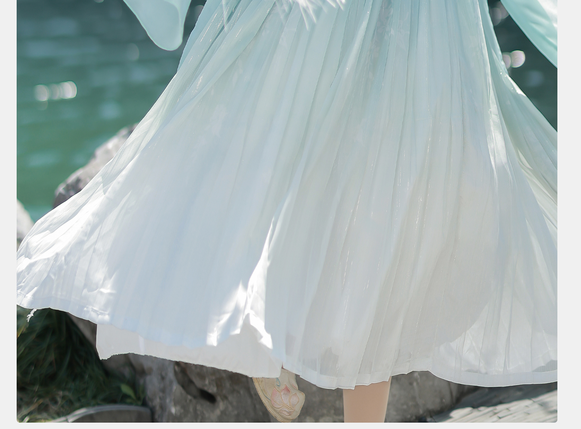 【中國直郵】 青錦閣 春秋款中國風古裝漢元素齊胸襦裙超仙唐製漢服 外披+上衣+吊帶裙+披帛 S