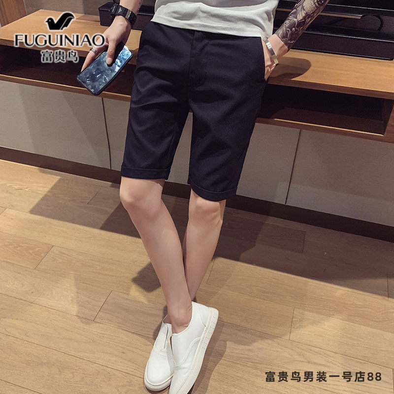 Rich Bird high-end light luxury five-point pants men's 2021 summer thin Korean version trend casual versatile suit shorts