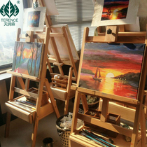 Wooden Folding Children Portable Fine Art Sketchbook Solid Wood Painting Frame Drawing Board Fine Arts Students Special Sketching Set Wooden Beech Wood Oil Painting Bracket Exhibition Shelf exhibition shelf Drawing Shelf Trays retractable