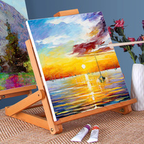 Easel desktop desktop mini 4K folding wooden small easel multifunctional sketch easel children beginner easel solid wood easel adult desktop oil painting easel portable outdoor drawing board easel