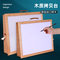 led copy desk country painting painting table a4 a3 a2 linen plate free of print copy plate copy lamp copy table projection wooden table solid wood copy box bevel overdraft board day Runson