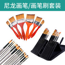 Montmart acrylic brush hand painted watercolor gouache oil painting Hook pen brush painting brush beginner set oil brush pig Mane adult round head nylon painting brush