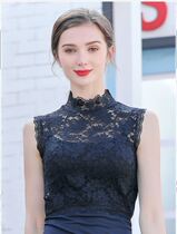 Joker half tall collar decorative fake collar lace shirt sleeveless short hollow bag neck women high-end lace collar