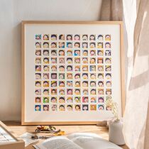 100 Palace grid photo love graduation anniversary gift photo frame 48 Palace grid 36 Palace grid childrens growth road frame