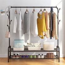 Removable clothes hanger with wheeled coat rack floor-to-ceiling bedroom clothes hanger that does not take up space to put clothes in the room